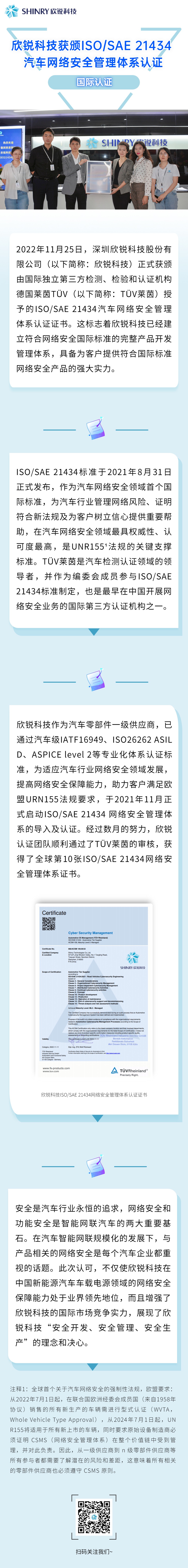 国际认证  伟德1949科技获颁ISOSAE 21434 汽车网络安全治理系统认证-20221201.jpg